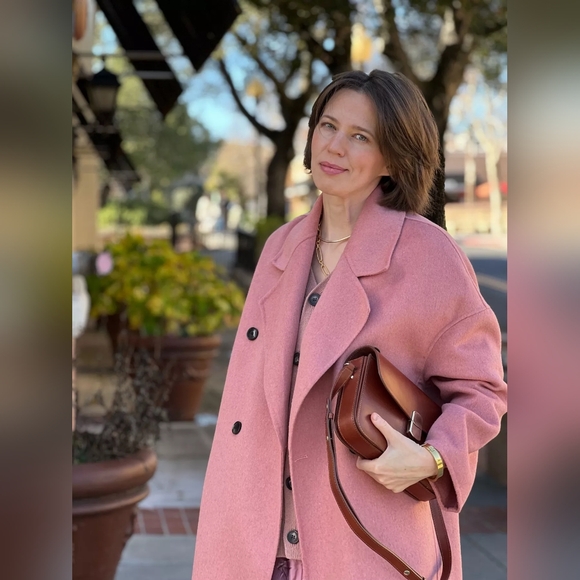 SOLD Pink wool coat - Mango - Picture 8 of 12